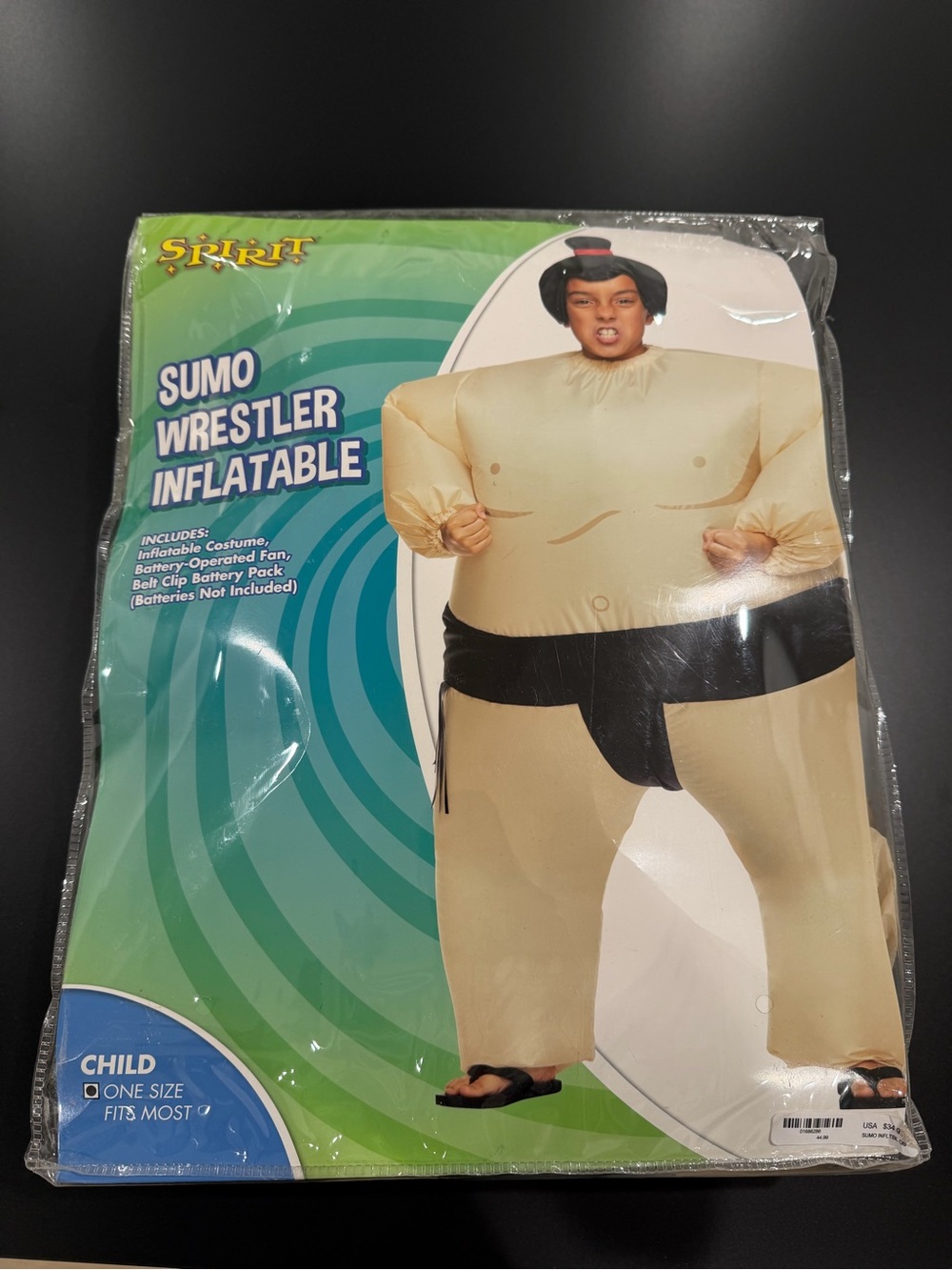 Spirit Halloween Kids Beige Inflatable Sumo Wrestler Costume
